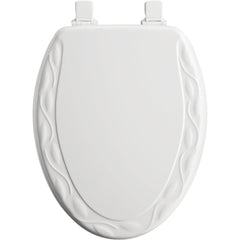 Bemis 134ECA 000 Molded Wood Elongated Closed Front with Cover Toilet Seat in Ivory White