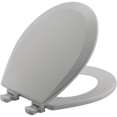 BEMIS Bemis 500EC-162 Round Enameled Wood Toilet Seat in Silver