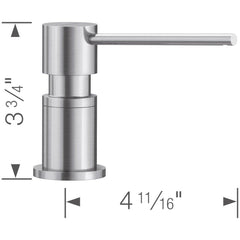 BLANCO BLANCO 402299 Lato Deck Mount Soap Dispenser in Stainless Steel