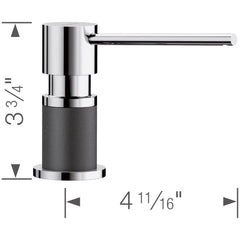 BLANCO Blanco 402300 Lato Soap Dispenser - Chrome/Anthracite