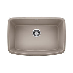 BLANCO BLANCO 442549 Valea 27 x 18 in. No Hole Composite Single Bowl Undermount Kitchen Sink in Truffle