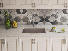 BLANCO BLANCO 442549 Valea 27 x 18 in. No Hole Composite Single Bowl Undermount Kitchen Sink in Truffle