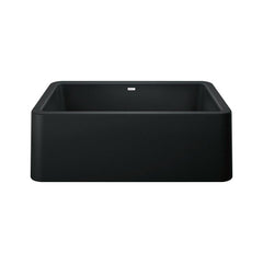 BLANCO Blanco 402576 Ikon 30 x 19 in. No Hole Granite Composite Single Bowl Farmhouse Kitchen Sink in Coal Black