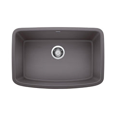 BLANCO BLANCO 442548 Valea 27 x 18 in. No Hole Composite Single Bowl Undermount Kitchen Sink in Cinder