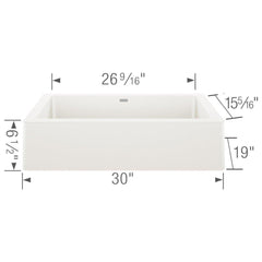 BLANCO BLANCO 526541 Vintera 30 Super Single Apron Farmhouse Sink - White