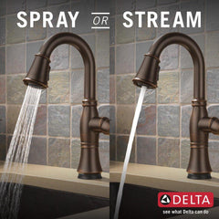 DELTA FAUCET Delta Faucet 9997T-RB-DST Cassidy Single Handle Pull Down Bar Faucet