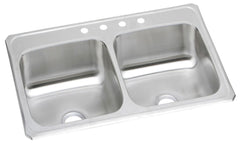 ELKAY Elkay CR33213 Celebrity Stainless Steel 33 x 21-1/4 x 6-7/8 Equal Double Bowl Drop-In Sink