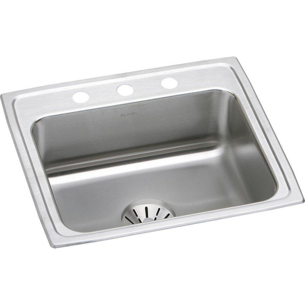 ELKAY Elkay DLR221910PD3 Lustertone Classic Stainless Steel 22 x 19-1/2 x 10-1/8 Single Bowl Drop-in Sink with Perfect Drain