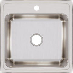 ELKAY Elkay DLR2222101 Lustertone Classic Stainless Steel 22 x 22 x 10-1/8 1-Hole Single Bowl Drop-in Sink