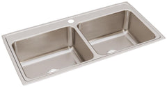 ELKAY Elkay DLR4322101 Lustertone Classic Stainless Steel 43 x 22 x 10-1/8 Double Bowl Drop-in Sink