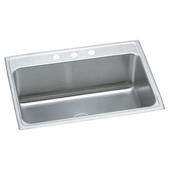 ELKAY Elkay DLR3122123 Lustertone Classic Stainless Steel 31 x 22 x 11-5/8 3-Hole Single Bowl Drop-in Sink