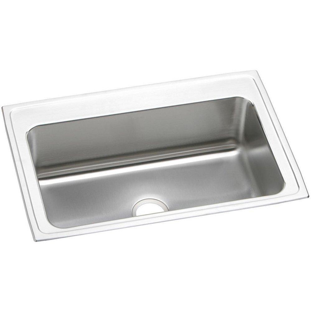 ELKAY Elkay DLRS3322100 Lustertone Classic Stainless Steel 33 x 22 x 10-1/8 Single Bowl Drop-in Sink