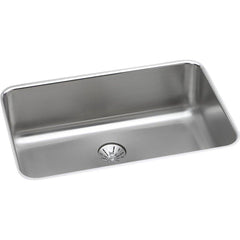 ELKAY Elkay ELUH2416PD Lustertone 26-1/2 x 18-1/2 in. No Hole Stainless Steel Single Bowl Undermount Kitchen Sink in Lustertone