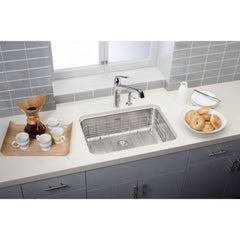 ELKAY Elkay ELUH2416PD Lustertone 26-1/2 x 18-1/2 in. No Hole Stainless Steel Single Bowl Undermount Kitchen Sink in Lustertone
