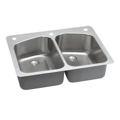 ELKAY Elkay LKHSR33229PD2R Lustertone Classic Stainless Steel 33 x 22 x 9 Dual Mount Sink with Perfect Drain