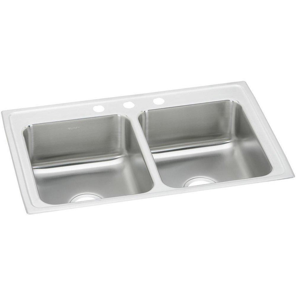 ELKAY Elkay PSR33193 Celebrity 33 x 19-1/2 x 7-1/8 Equal Double Bowl Drop-in Sink