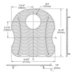 ELKAY Elkay LKWOBG1617SS Wavy Wire Bottom Grid Polished Stainless Steel