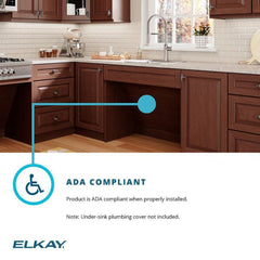 ELKAY Elkay LRAD1722553 Lustertone Classic Stainless Steel 17 x 22 in. 3 Hole Drop-in Sink