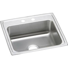 ELKAY Elkay LRAD2219603 Lustertone Classic 18 Gauge Stainless Steel 3 Hole Single Bowl Drop-in Sink