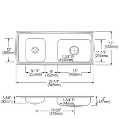ELKAY Elkay PSR22191 Celebrity 22 x 19-1/2 in. 1 Hole Stainless Steel Single Bowl Drop-in Kitchen Sink