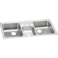 ELKAY Elkay PSMR43223 Celebrity Stainless Steel 43 x 22 x 7-1/8 Triple Bowl Drop-in Sink