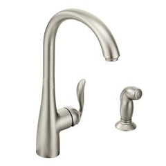 MOEN Moen 7790SRS Arbor Single Handle Pull Out Kitchen Faucet With Side Spray In Spot Resist Stainless
