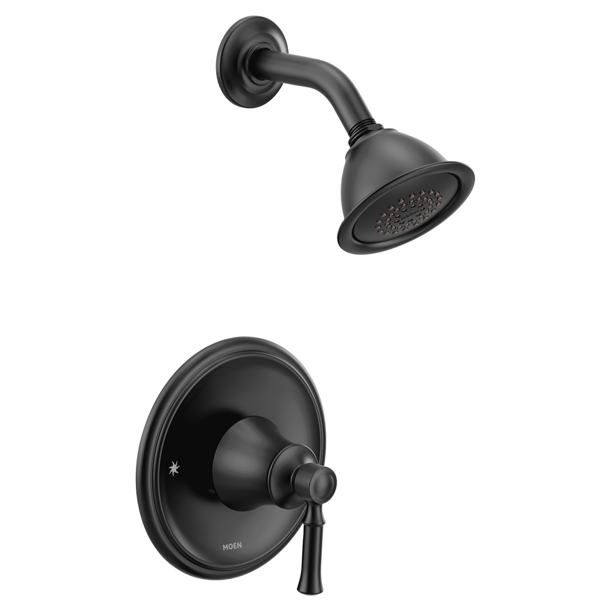 MOEN Moen T2182BL Dartmoor One Handle Single Function Shower Faucet in Matte Black (Trim Only)