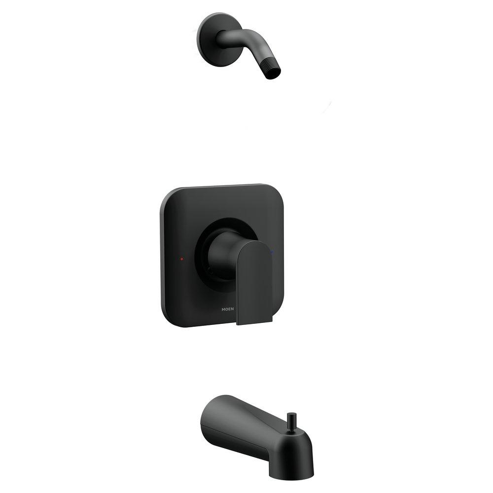 MOEN Moen T2473NHBL Genta Single Handle Bathtub & Shower Faucet in Matte Black (Trim Only)