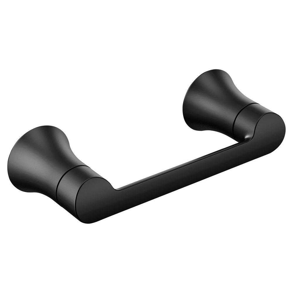 MOEN Moen YB0208BL Doux Wall Mount Toilet Tissue Holder in Matte Black