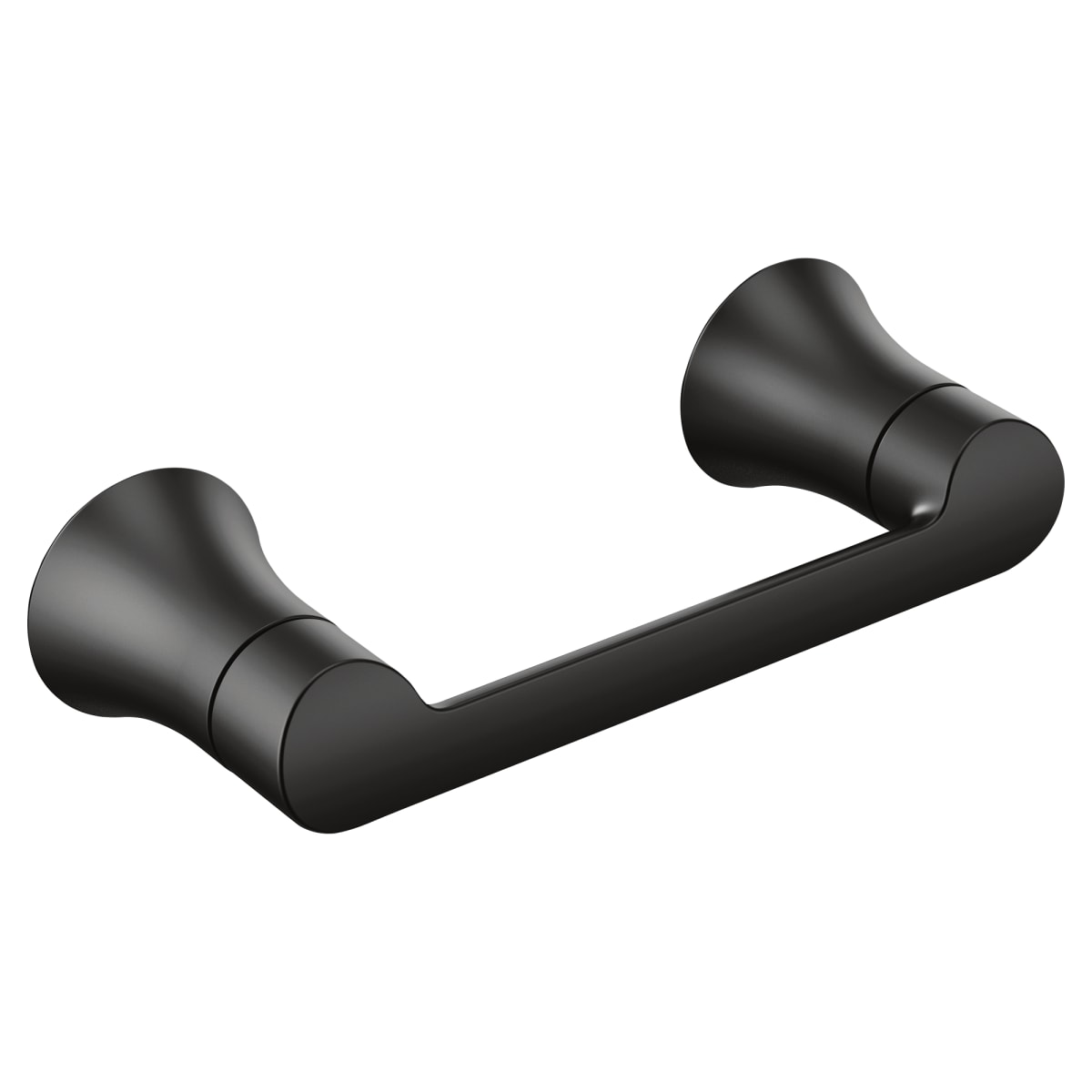 MOEN Moen YB0208BL Doux Wall Mount Toilet Tissue Holder in Matte Black