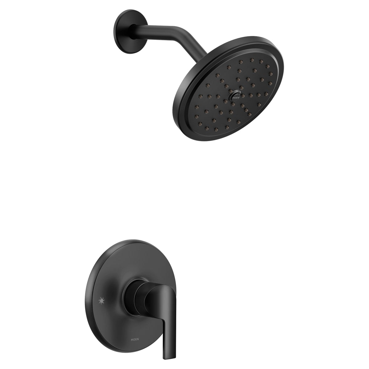 MOEN Moen UTS3202BL Doux One Handle Single Function Shower Faucet in Matte Black (Trim Only)