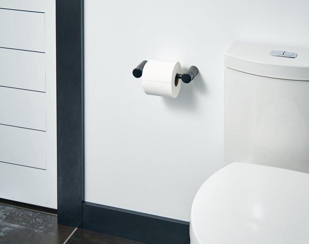 MOEN Moen YB0408BL Align Wall Mount Toilet Tissue Holder in Matte Black