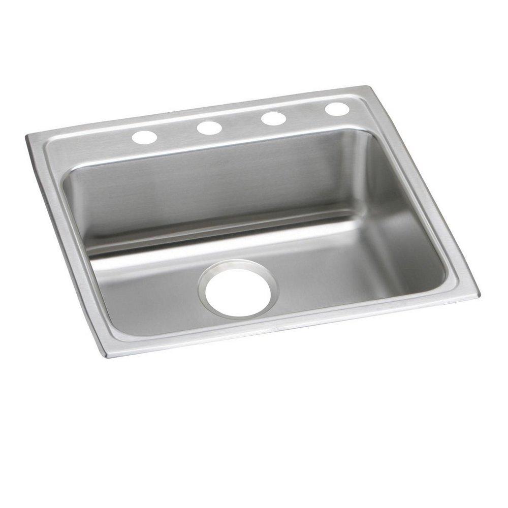 ELKAY Elkay LRAD2222553 Lustertone Classic Stainless Steel 22 x 22 x 5-1/2 Drop-In Sink