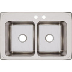 ELKAY Elkay LRAD2222553 Lustertone Classic Stainless Steel 22 x 22 x 5-1/2 Drop-In Sink