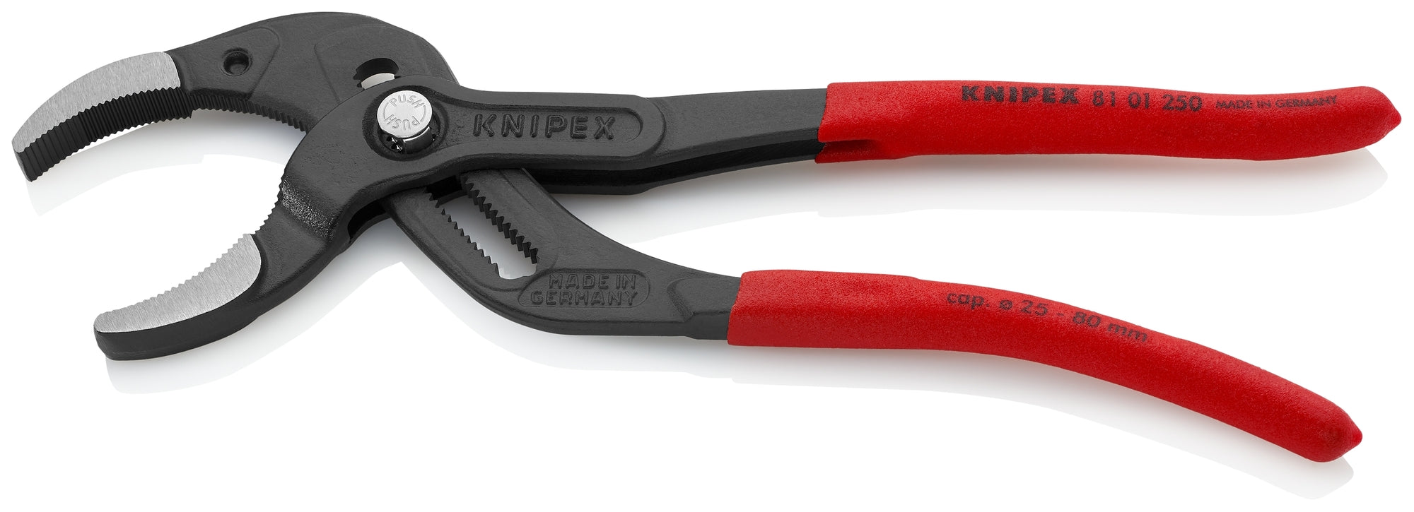 KNIPEX KNIPEX 8101250SBA Pipe Gripping Pliers-Serrated Jaws 10 in. Non-Slip Plastic