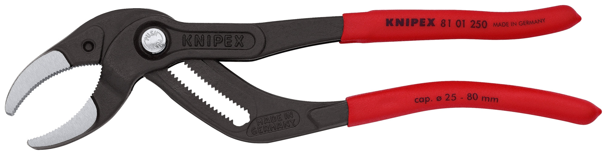 KNIPEX KNIPEX 8101250SBA Pipe Gripping Pliers-Serrated Jaws 10 in. Non-Slip Plastic