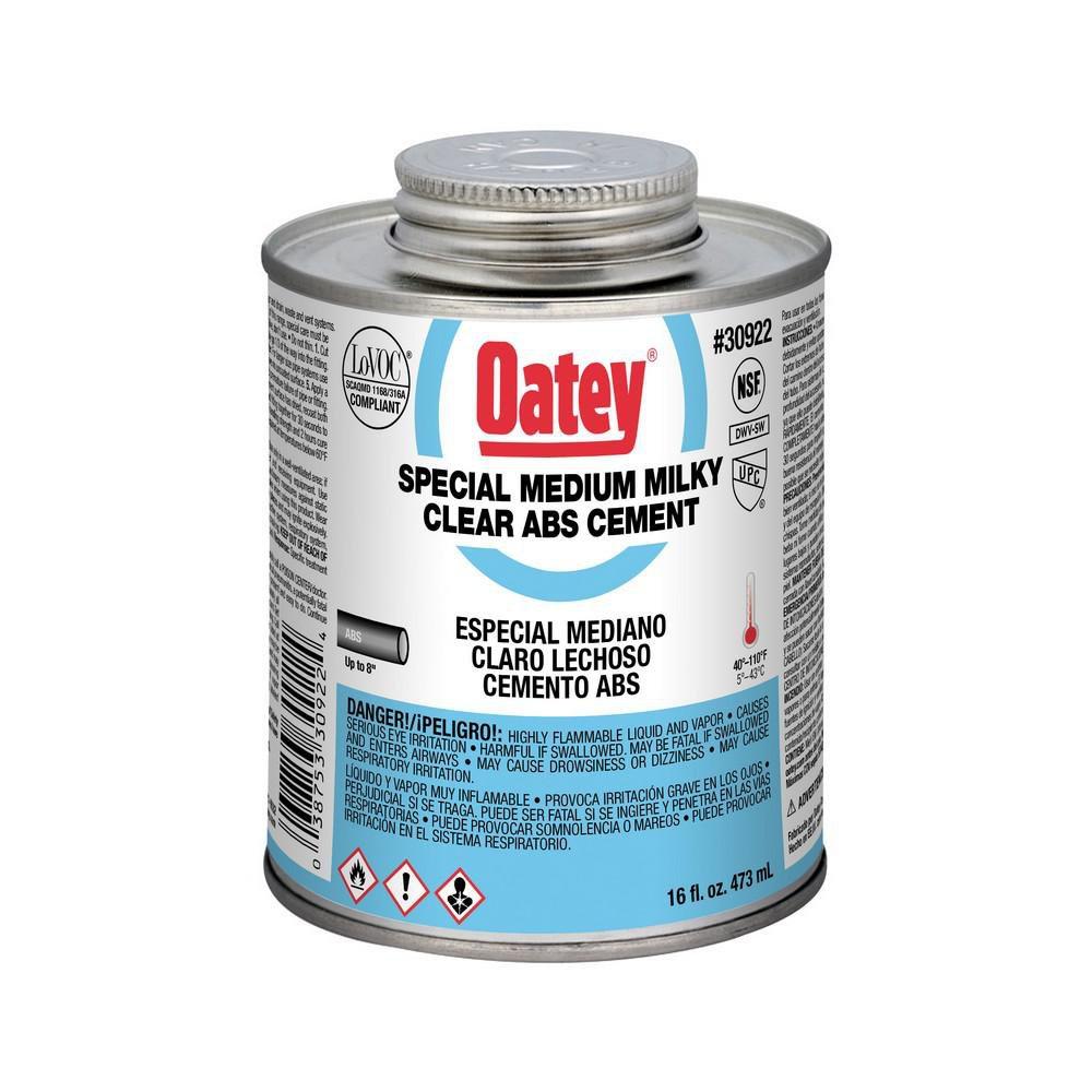 OATEY Oatey 30922 16 oz Fast Set Plastic Clear Pipe Cement