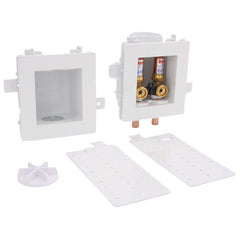 OATEY Oatey 37609 Moda Quarter-Turn Copper Connection Washing Machine Supply Box with Hammer Arrestor