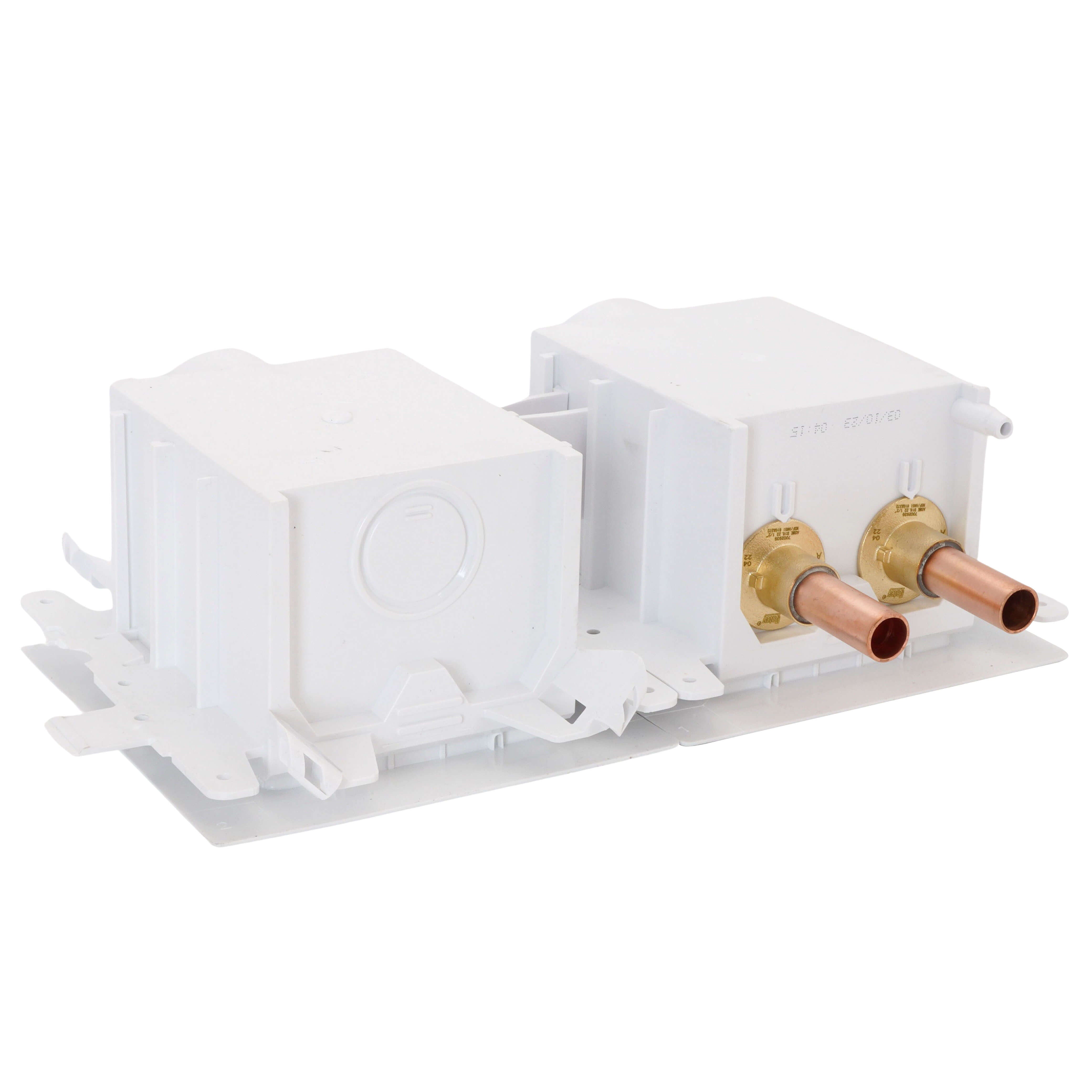 OATEY Oatey 37609 Moda Quarter-Turn Copper Connection Washing Machine Supply Box with Hammer Arrestor