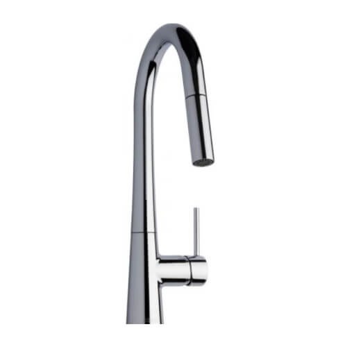 CHICAGO FAUCETS Chicago Faucets 434-ABCP Single Handle Kitchen Faucet in Polished Chrome