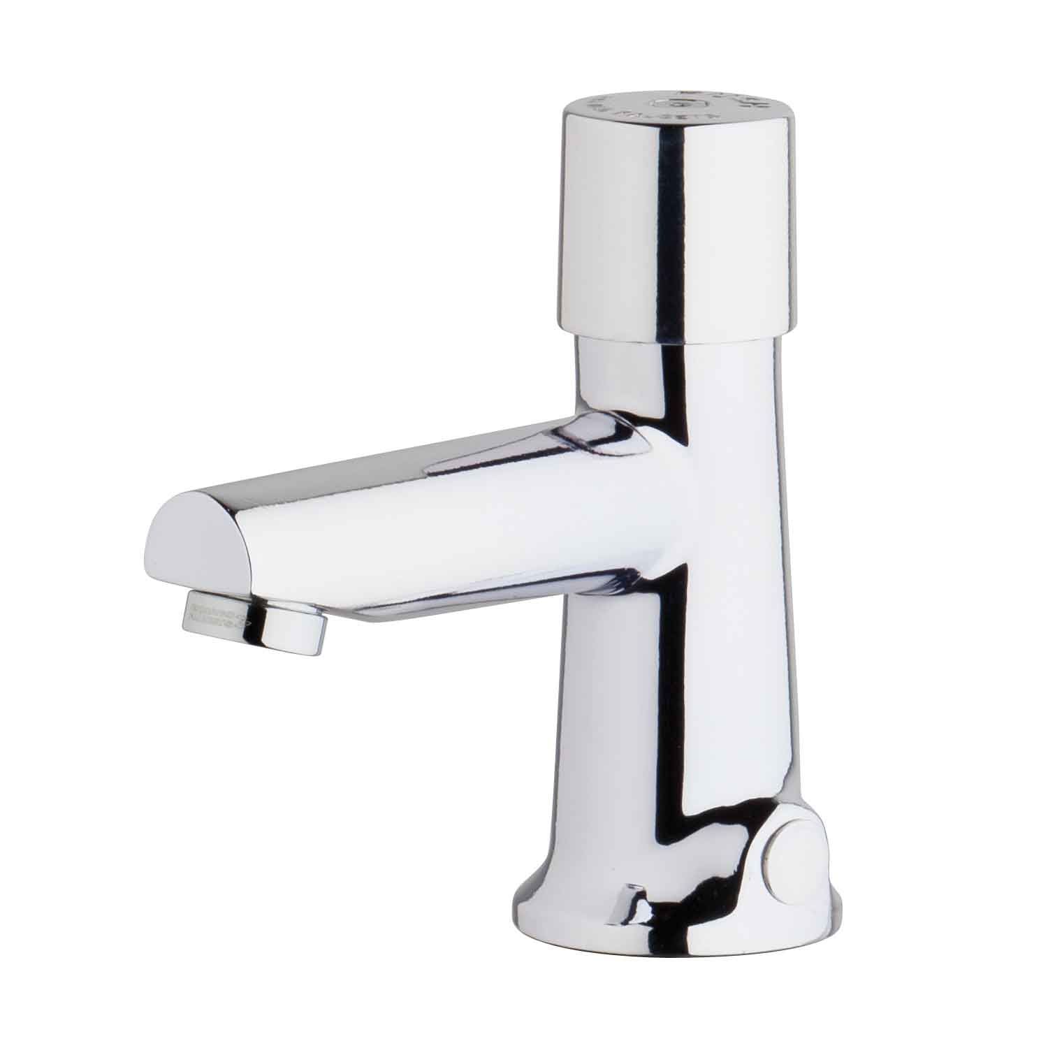CHICAGO FAUCETS Chicago Faucets 3501-E2805ABCP Single Handle Metering Monoblock Bathroom Sink Faucet in Polished Chrome
