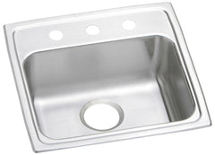 ELKAY Elkay LRAD1918601 Lustertone Classic Stainless Steel 19 x 18 x 6 1-Hole Single Bowl Drop-in ADA Sink