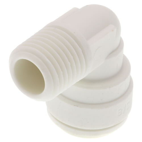 JOHN GUEST John Guest PP481222W 3/8 x 1/4 in. FNPT Fixed Reducing Polypropylene and EPDM 90 Degree Bulk Elbow