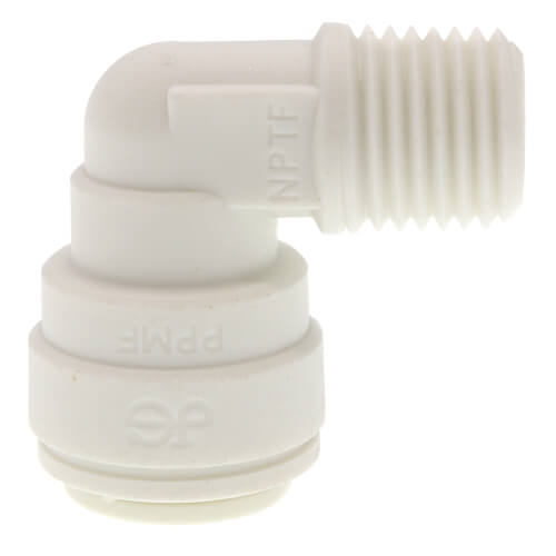 JOHN GUEST John Guest PP481222W 3/8 x 1/4 in. FNPT Fixed Reducing Polypropylene and EPDM 90 Degree Bulk Elbow