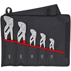 KNIPEX KNIPEX 001955S4 5 Pc Pliers Wrench Set in Tool Roll Plastic Coating