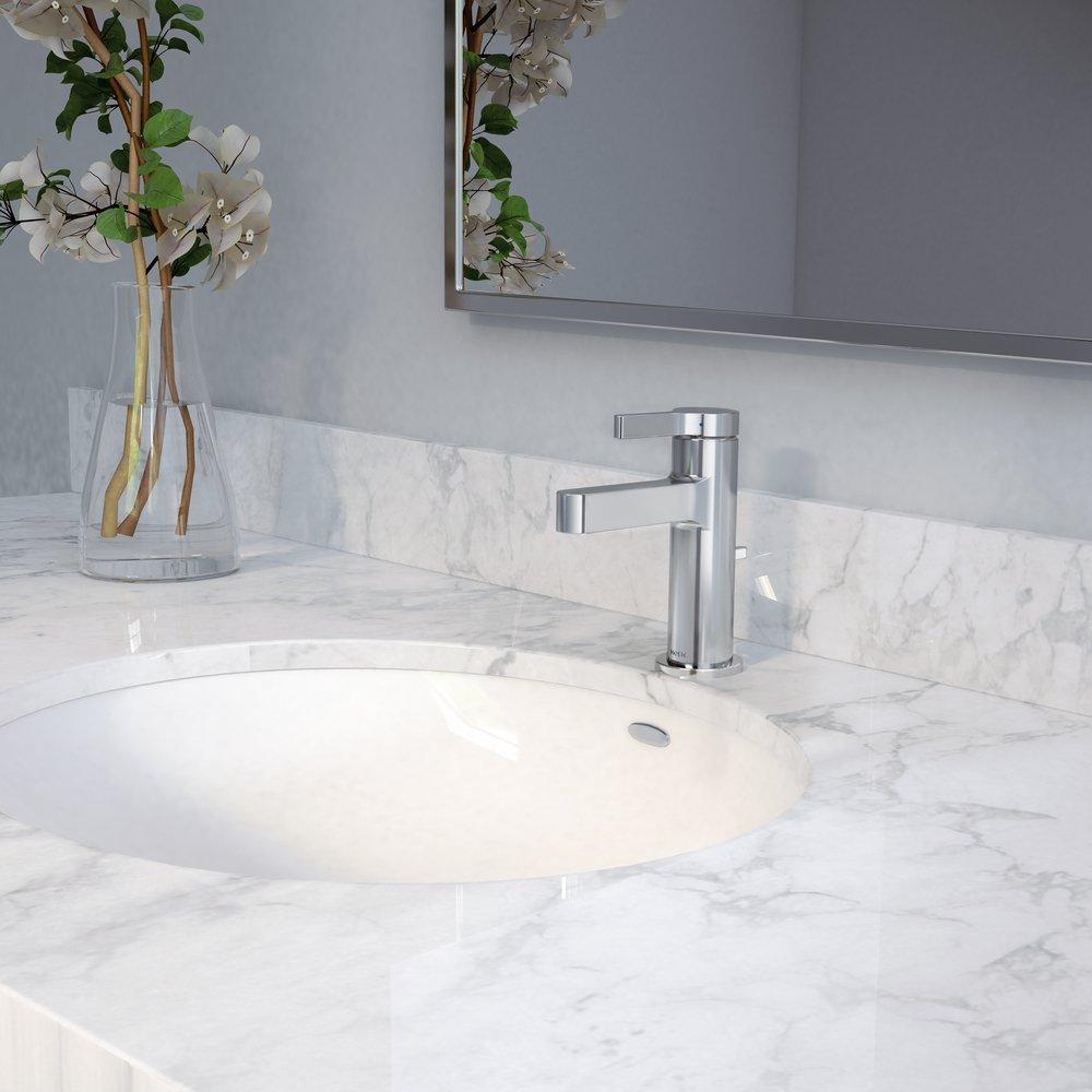 MOEN Moen 6710 Vichy Single Handle Monoblock Bathroom Sink Faucet in Chrome