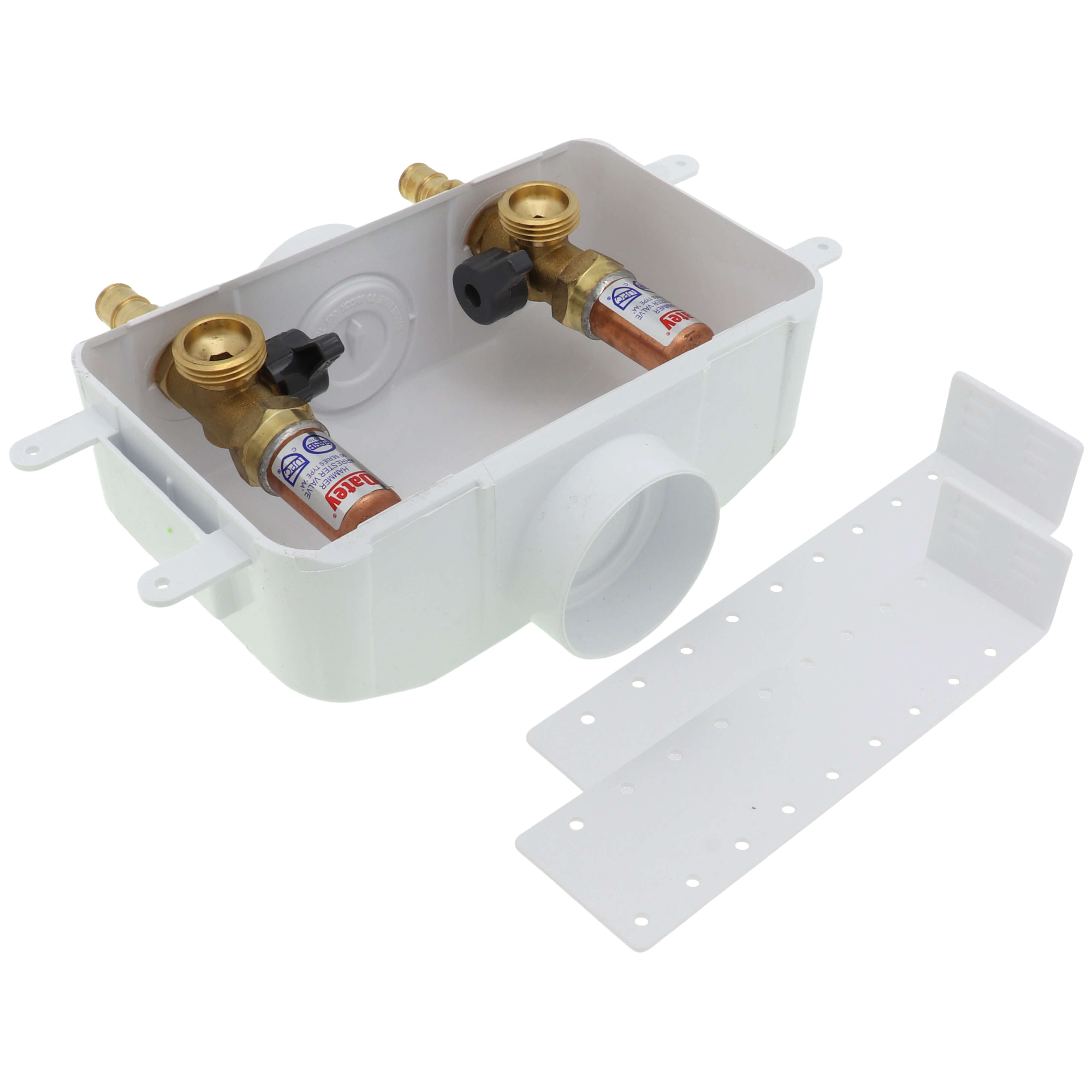 OATEY Oatey 38107 Centro II Quarter-Turn F1960 PEX Connection Washing Maching Supply Box with Hammer Arrestor