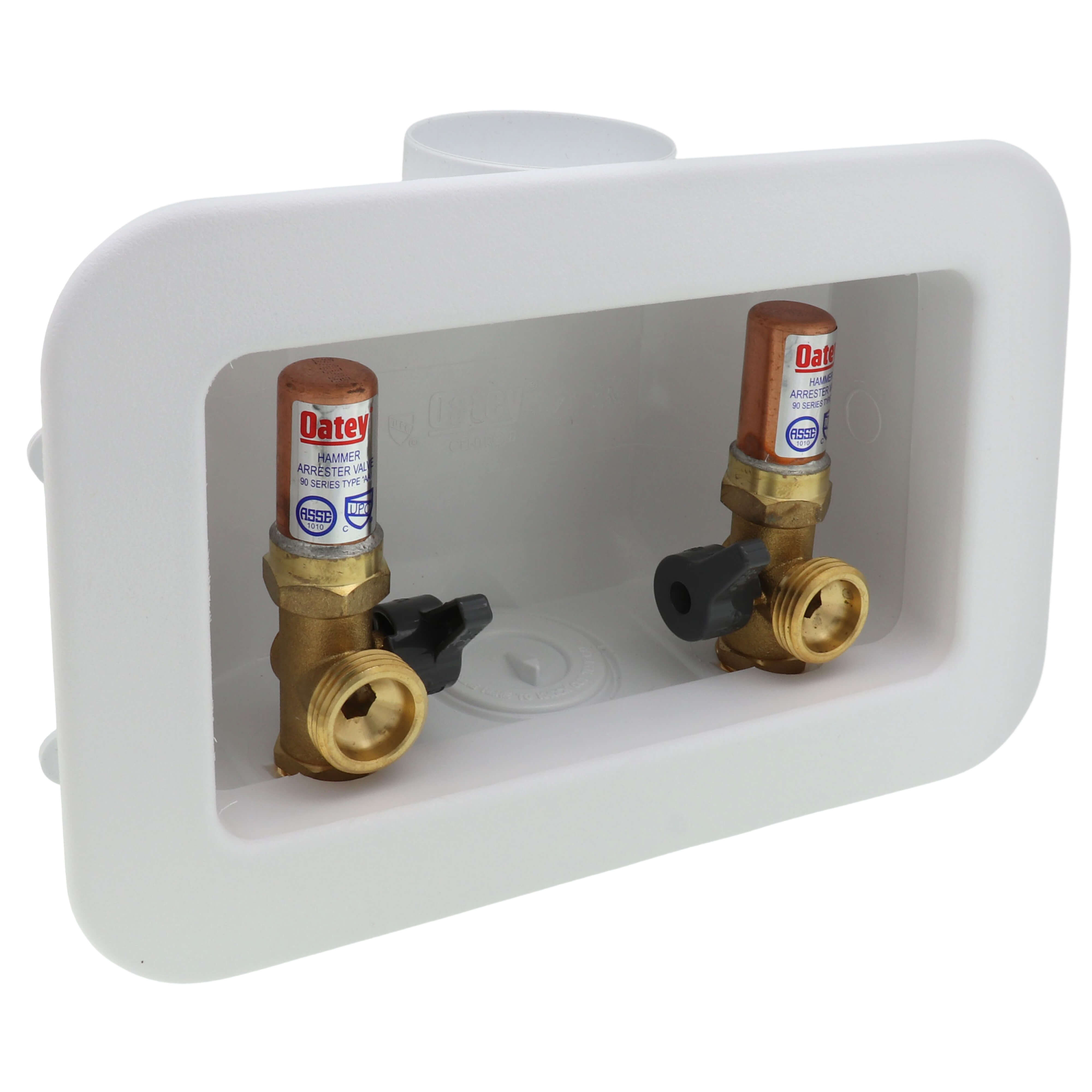 OATEY Oatey 38107 Centro II Quarter-Turn F1960 PEX Connection Washing Maching Supply Box with Hammer Arrestor