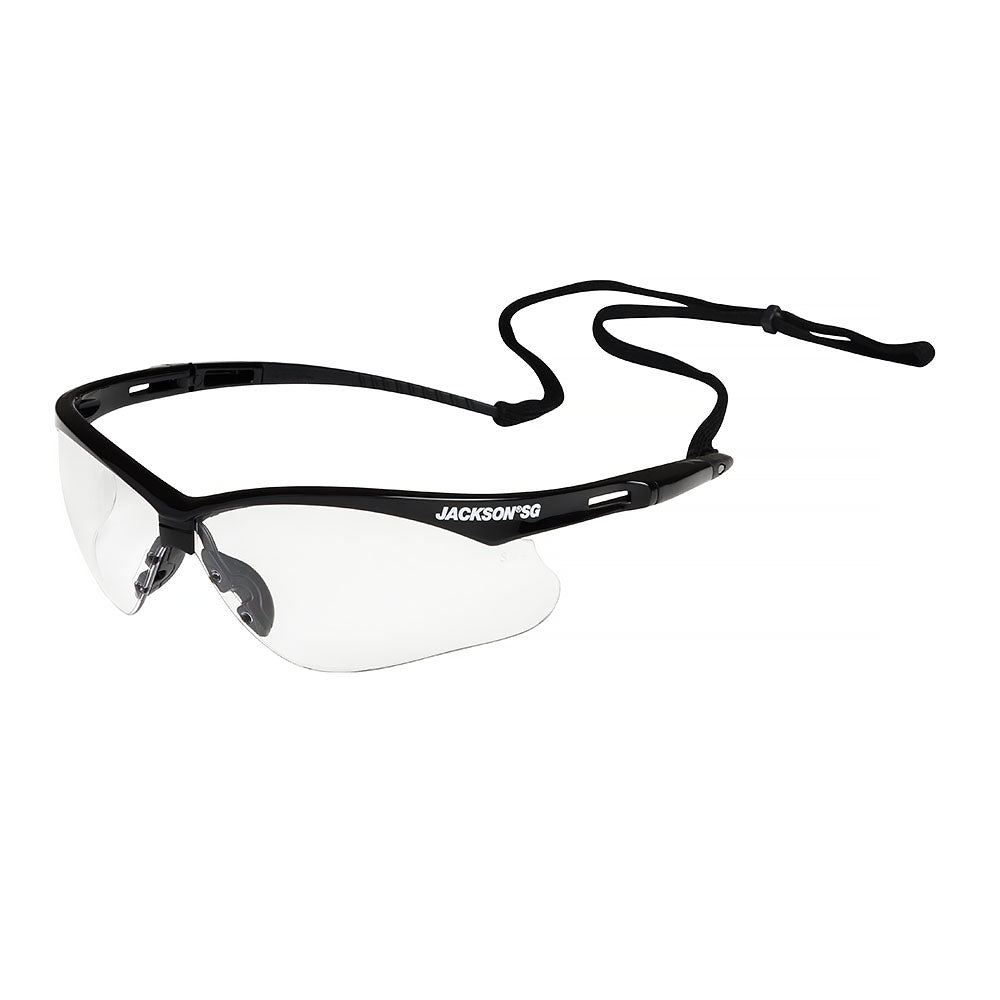 JACKSON Jackson 50001 SG Safety Glasses Clear Anti-Fog Lens Black Frame