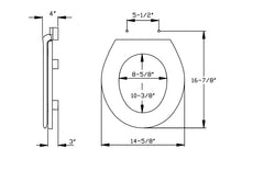 CENTOCO 3L440STS-001 TOILET SEATS
